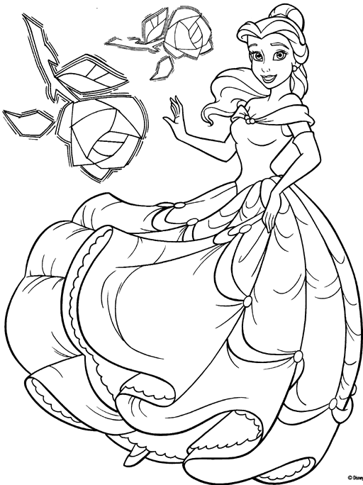 Kids-n-fun.com | 33 coloring pages of Disney Princesses